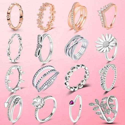 2021 New Romantic 925 Sterling Silver Simple Infinity Band Ring Ring for Women Stackable Infinite Silver Women Jewelry Gift