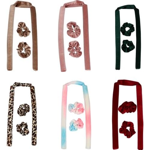 2pcs Heatless Curling Rod Headband No Damage Hair Curls Ribbon Hair Roller Sleeping Headband Hair Curler DIY Hair Styling Tool