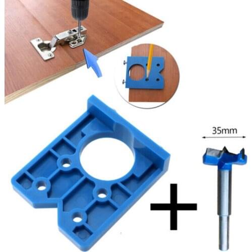 Hinge Drilling Tool 35mm Guide Locator Hole Punching Drilling Jig Positioner Woodworking Hole Opener Door Cabinet Accessories