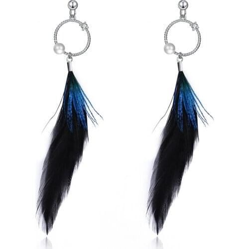 SILVERHOO Tassel 925 Sterling Silver Drop Earrings For Women Imitation Pearls Simple Earring Party Fine Female Jewelry Hot Sale