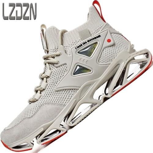 Sports Daddy Trendy Mens Shoes Casual Mid-Cut Shock Absorption Basketball Board Shoes Soft And Comfortable Breathable Fabric