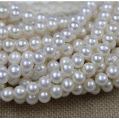 Unique Pearls jewellery Store 9-10MM AAA Round Real Freshwater Pearl Loose Beads DIY Jewelry Material LS047