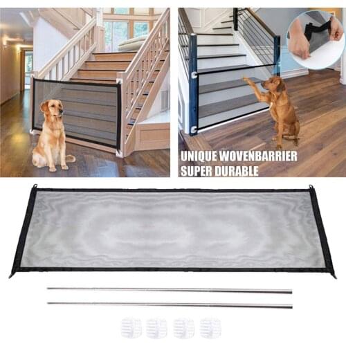 Gate for Dog Safety Gate Portable Pet Dog Puppy Mesh Fencing Folding Fence Pet Supplies For Indoor and Outdoor 110x72cm/180x72cm