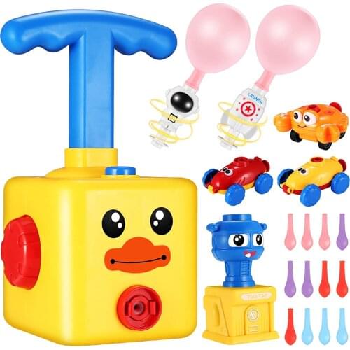Balloon Powered Cars Balloon Launcher, Party Supplies Preschool Educational Aerodynamic Cars Toy Set with Pump for Kids Gift