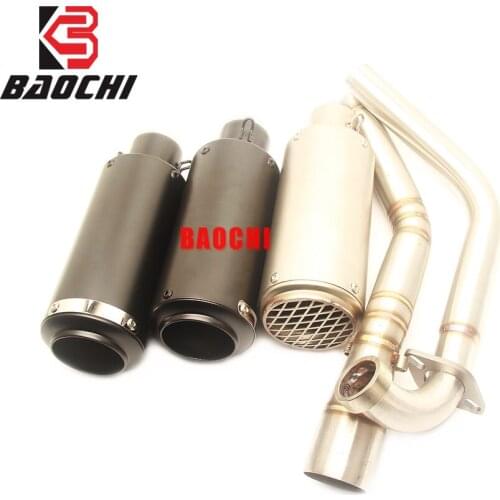 Motorcycle Exhaust System Mid Tube DB Killer Muffler Escape for Yamaha R15 Exhaust System 2008 2009-2012 2013 2014 2015 -2017 Sc