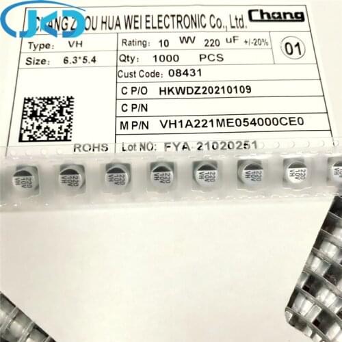 10pcs New 220uF 16V 6.3x5.4mm Super Low ESR 16V220uF For Motherboard VGA High Quality SMD Aluminum Electrolytic Capacitor