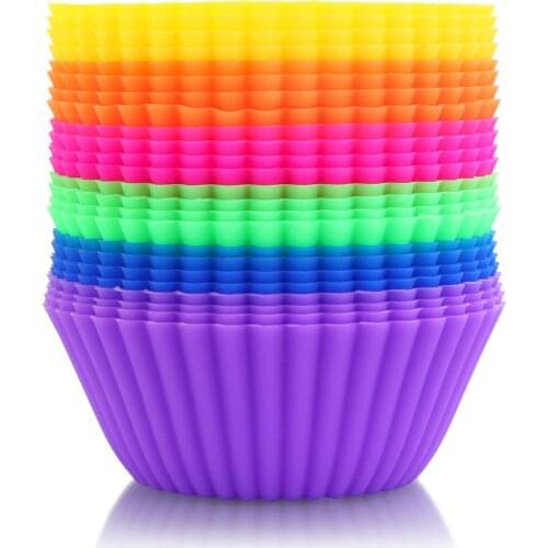 10PCS Cake Tool Muffin Cup Round Silicone Muffin Cup 7cm Baking Tool Silicone Cake Cup Cake Mold