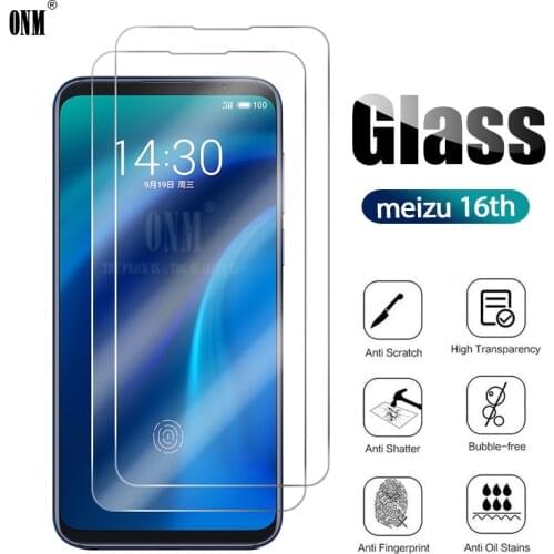 2Pcs Tempered Glass For Meizu 16 Screen Protector Meizu 16th 5.0 Protective Glass Film