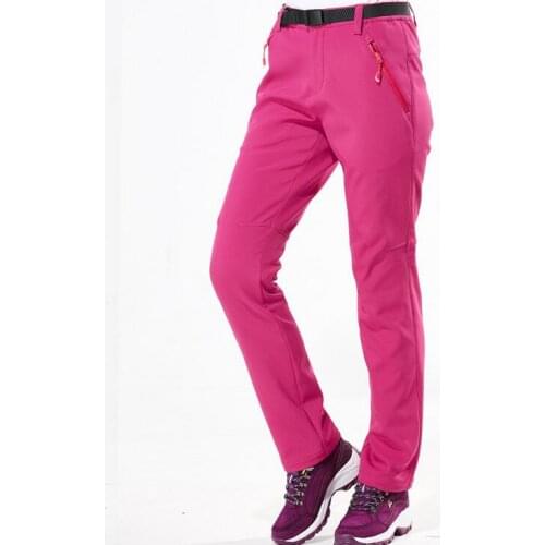 2016 Women Waterproof Soft Pants Fleece Quick Dry Warm Breathable Plus Size Winter Outdoor Hiking Pants