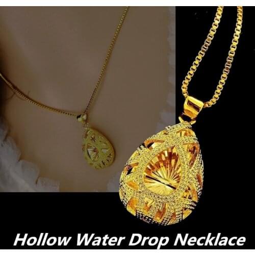 3 Styles Thick Myrtle Heart-Shaped Drop Pendant NecKLACE for Women Brass Imitation and Gold Jewelry Accessories 2021