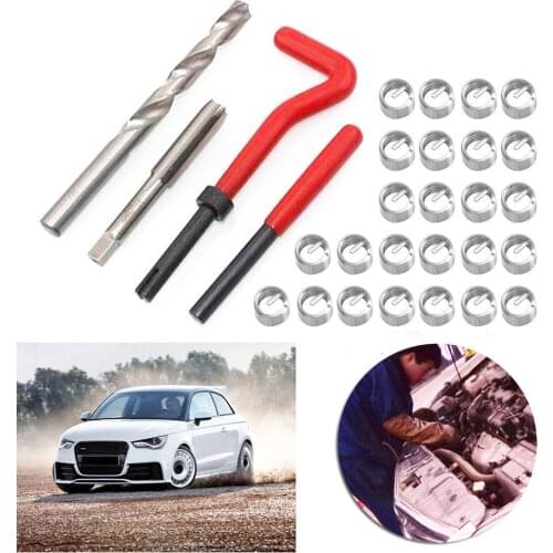 30Pcs Metric Thread Repair Insert Kit M3 M4 M7 M9 M11 Car Screw Thread Inserts For Restoring Damaged Threads Repair Tools