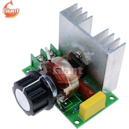 4000W AC220V SCR Motor Speed Control Regulator PWM Motor Speed Controller Switch Temperature Regulator High Power Drive Module