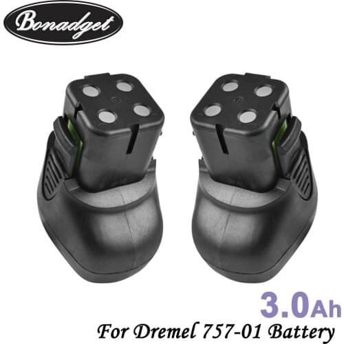 Bonadget 2Piece 7.2V 3000mAh NI-MH Replacement Battery For Dremel 757-01 7700-01 7700-02 Chargeable Handheld Power Tool Battery