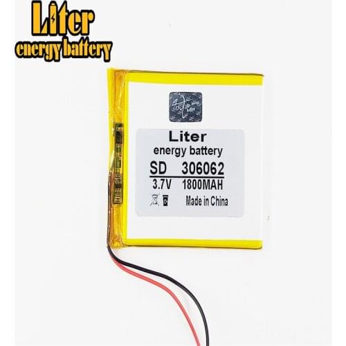 3.7V 1800mAh L Li-Po Battery 306062 For MP5 DVD GPS CameraMP4, MP5, GPS, Power bank, Remote Controller Electric Toys