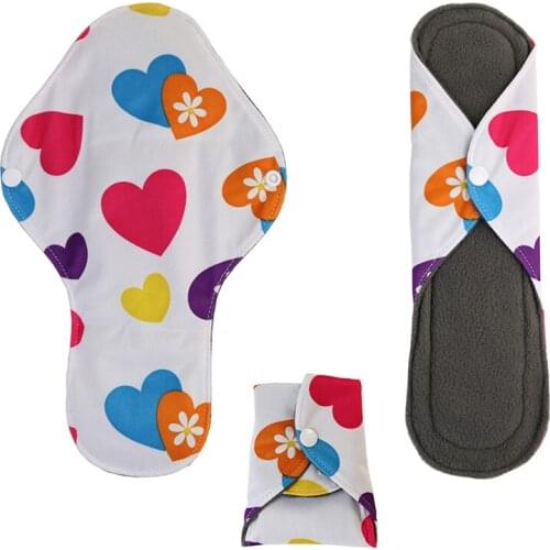 Lowest Price Bamboo Mamas Cloth Pad Bamboo Sanitary pads For Women Girls Printed Menstrual Pads Liners Washable 30pcs+free gift