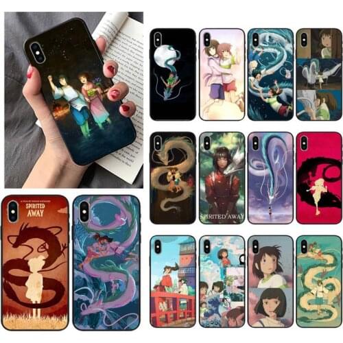 XWYING Miyazaki Hayao Anime Spirited Away Chihiro and haku Phone Case For iPhone 12 Mini 11 Pro XS Max X XR 7 8 Plus