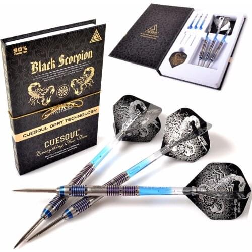 CUESOUL Gift Professional Black Scorpion 22g/24g/26g Blue Tungsten Steel Tip Dart