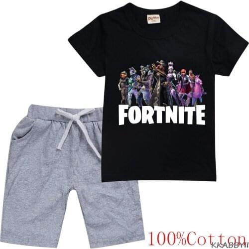 Fortnites Kids Clothing Suits Summer T-Shirt+Short Pants Children Clothes Fortnite T Shirt Cool Top