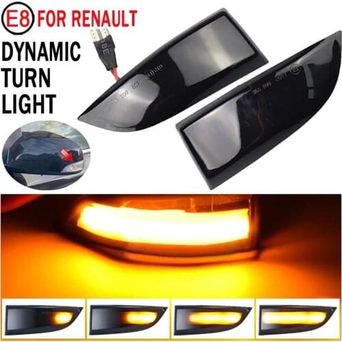 For Renault Megane MK3 Laguna III X91 Scenic Fluence Latitude LED Dynamic Side Rearview Mirror Light Turn Signal Light
