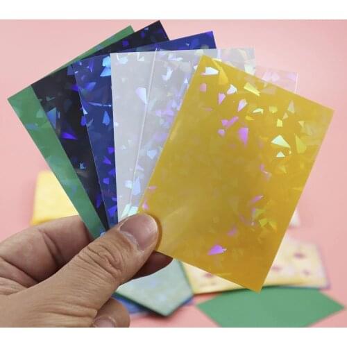 Gemstone Holographic Matte Card Sleeves Flashing High End Gaming Card Sleeves Protector for kpop 100pcs photocards