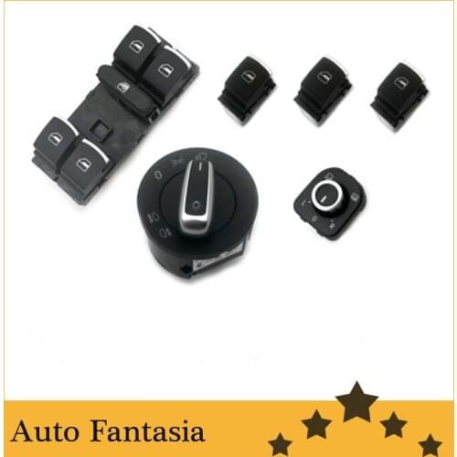 Chrome Interior Switches Combo for Volkswagen Golf MK6 -Free Shipping