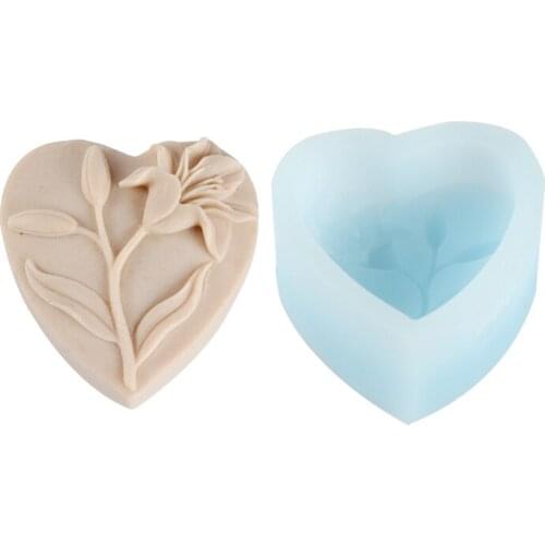 Heart Soap Mold Handmade Craft Resin Clay Silicone Mould