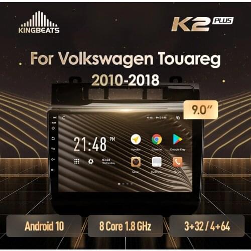 KingBeats Android 10 Octa-Core head unit HU 4G in Dash Car Radio Multimedia Video Player Navigation GPS For Volkswagen Touareg FL NF 2010 - 2018 no dvd 2 din Double Din Android Car Stereo 2din