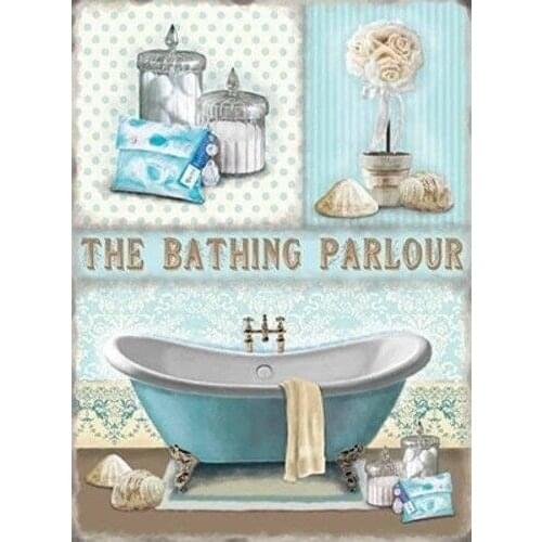 The Bathing Parlour Bathroom En Suite Toilet Loo Relax Metal Plaque Tin Sign