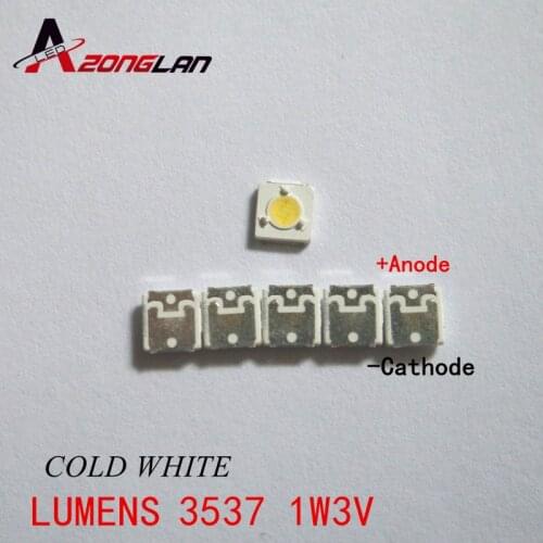 LUMENS 400pcs LED Backlight 1W 3V 3535 3537 Cool white LCD Backlight for TV TV Application