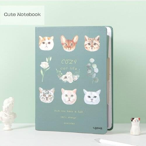 Cute Cartoon Cat Notebooks and Journals A5 B5 80sheets School Student Kawaii Journal Diary Agenda Notepad Stationery