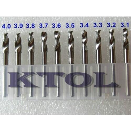 3.1-4.0mm 10pcs Mini PCB Drill Bits Set Free Shipping, TOP Imported carbide cutter for pcb cnc router milling machine