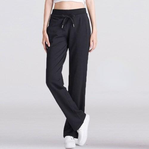 Women 2021 Spring Autumn New High Waist Thin Casual Pants Female Loose Straight Trousers Ladies Middle-aged Sports Pants E487