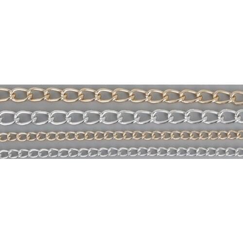 New Arrivals Aluminum Chain Plated Silver/Light Gold, For fashion Necklaces Bracelet DIY Jewelry Findings & Craft Making