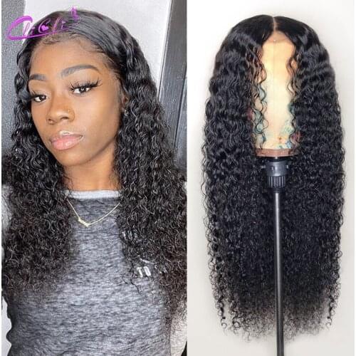 30 Inch Deep Curly Lace Front Human Hair Wig 13x4 Deep Curly Lace Front Wig Transparent Lace Brazilian Wig 4x4 Closure Wig Curly