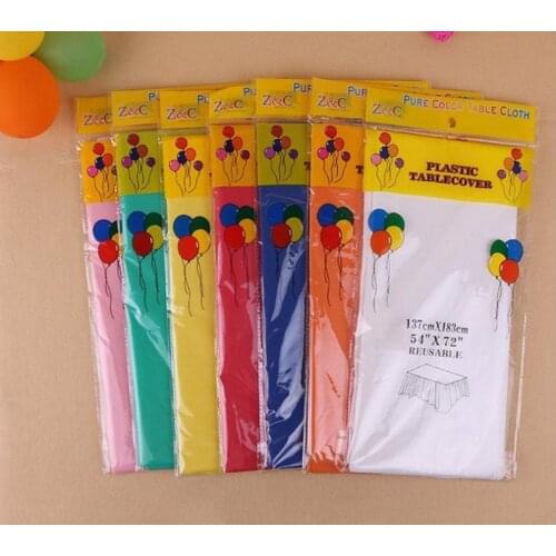 Table Cover Solid Color Tablecloth Birthday Party Supplies Wedding Decoration 137 * 183cm Disposable Tablecloths ChristmasSN1230