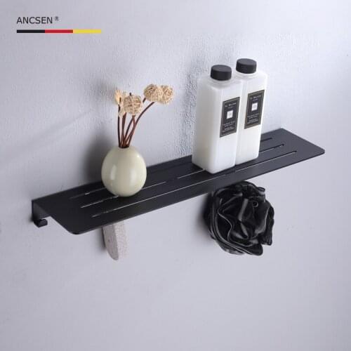 Shower Shelf Bathroom Accessoriy Matte Black Bathroom Corner Shelves Kitchen Wall mounted Shelf Shower Bath Shampoo Storage Rack