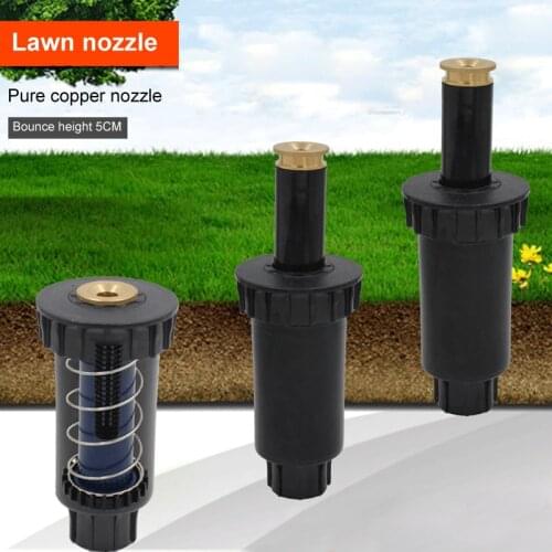 1Pc 90-360 Degree Pop up Sprinklers Plastic Lawn Watering Sprinkler Head Adjustable Garden Spray Nozzle 1/2" Female Thread