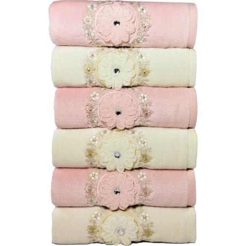 Luxury Soft Embroidered Towels Bathroom 100% Cotton From Turkey Bath Face Towel Absorbent 6 Pcs For Home 50x90cm S FREE SHİPPİNG