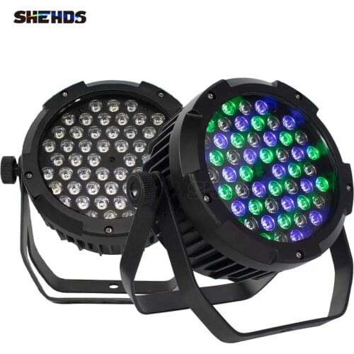 SHEHDS Hot Sales LED Flat Waterproof 54x3W Par Light DMX Controller Party Dj Disco Bar Projector Professional Stage Equipment