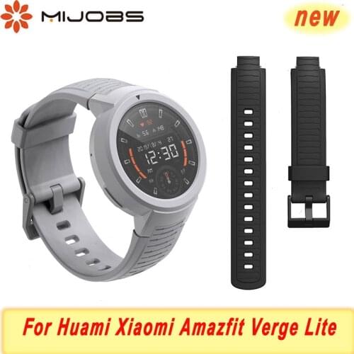 Silica Strap for Huami Amazfit Verge Lite Strap Smart Watchband Soft Bracelet for Xiaomi Amazfit Bip Wristband Strap Accessories