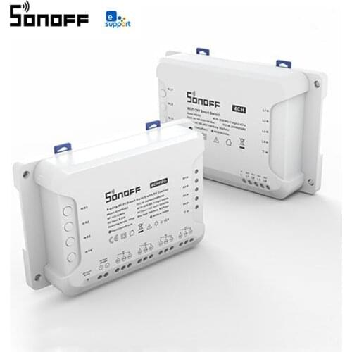 Sonoff 4CH R3 PROR3 Smart DIY Switch 4 Channel Din Rail Mounting WiFI Switch Wireless Compatible with Alexa Amazon Google Home