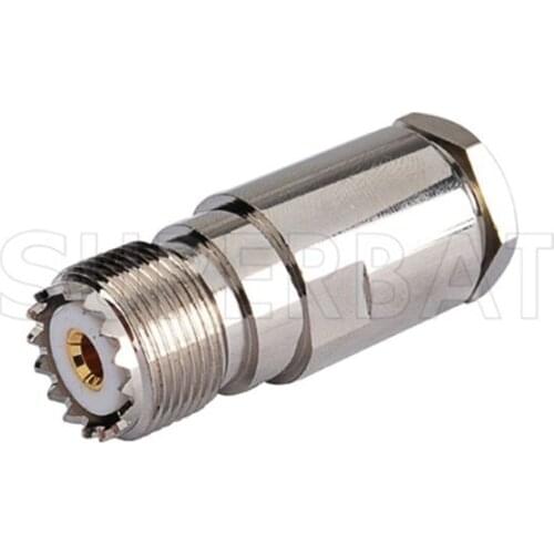 Superbat UHF Clamp Jack SO239 Connector Straight for RG8 RG214 RG213 LMR400 Cable