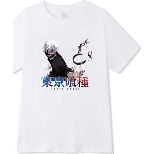 Tokyo Ghoul Kaneki T-shirt Class Anime Graphic Tee Tops Men Casual Hip Hop Streetwear Summer Style O-neck Short Sleeved Male