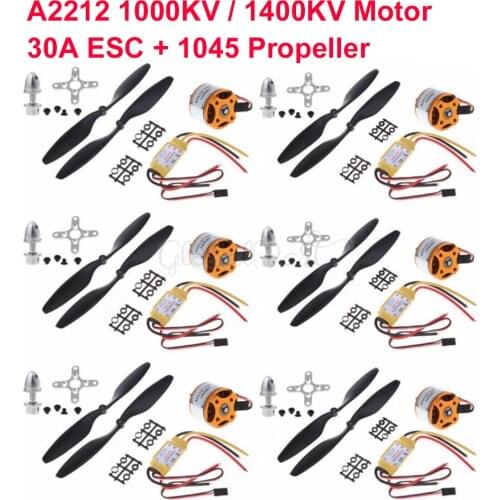 XXD A2212 2212 1000KV / 1400KV Brushless Motor + 30A Brusheless ESC + 1045 Propeller For F450 F550 S550 RC Quadcopter
