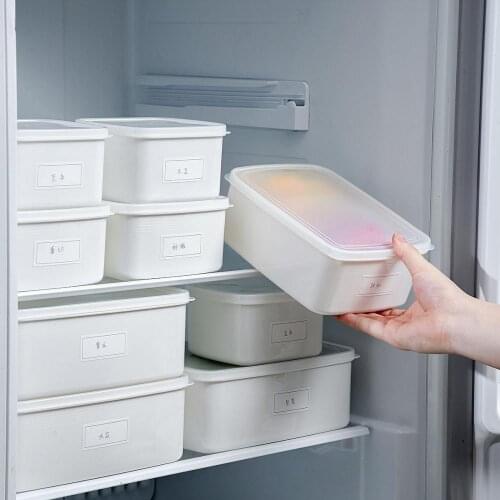 3L Japanese Refrigerator Crisper Plastic Kitchen Sealed Box With Lid Egg Vegetable Fruit Storage Containers