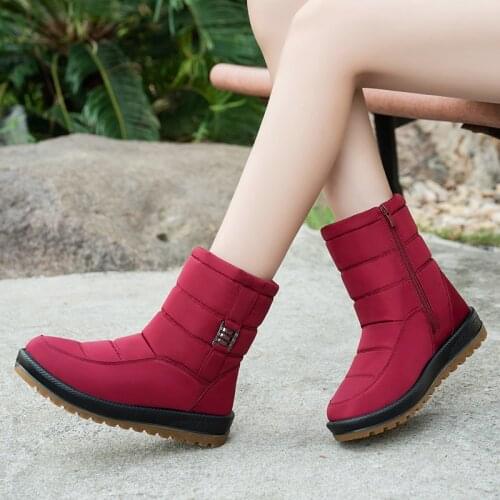 Valstone 2021 Casual Women Snow Boots Winter Plush Comfort Flats Shoes Quality Slip Resistant Botas De Mujer Fashion All-match