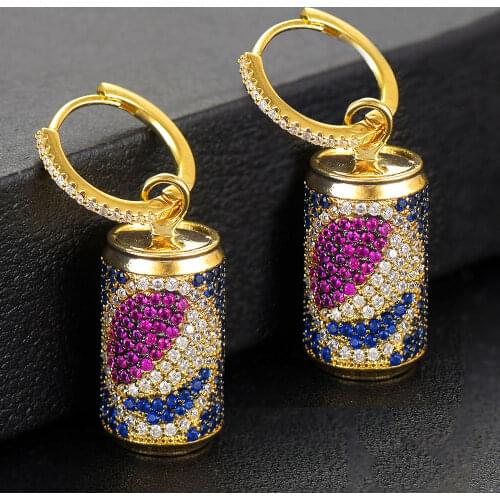 GODKI Cans Design Dangle Earrings for Women Wedding Full Crystal Zircon Dubai Bridal Earring UAE Party Fashion Jewelry