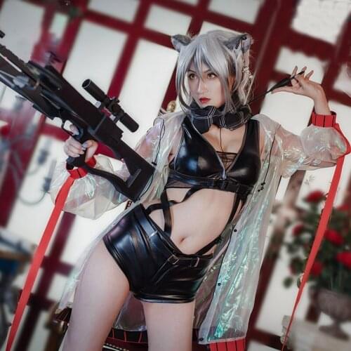 Game Arknights Schwarz Cosplay Costume Women Black Fancy Suit Girl Cute Rock Punk Outfit Halloween Carnival Uniforms Custom Made