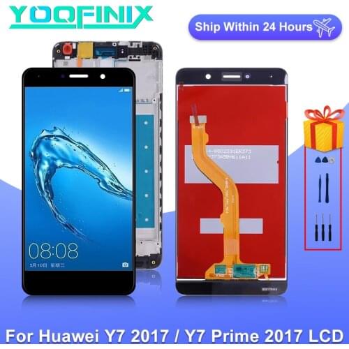 "5.5" For Huawei Y7 2017 Display LCD Touch Screen Digitizer For Y7 Prime LCD Holly 4 Plus Enjoy 7 Plus Display Replacement Parts