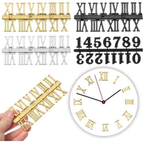1 Set Roman Numerals Or Arabic Numerals Clock Accessories For Quartz Clock Dial Repair Tools DIY Clock Replacement Mechanism